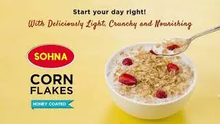 SOHNA Honey Coated Cornflakes, is a nutritious breakfast cereal that keeps you active always!