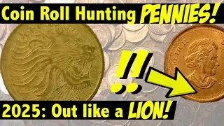 A RARE Penny! Incredible end to 2025! Coin Roll Hunting Canadian Pennies!