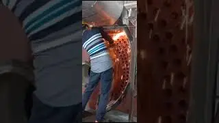Steam boiler tube changing process