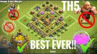 Town hall 5(TH5) BEST FARMING BASE  100% WORKING