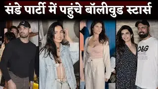 Ahan Shetty, Sonal Chauhan, Elnaaz Norouzi, Karishma Tanna With Husband Arrives At Sunday Party