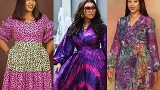mod&eacute;le en soie / latest ankara style #modeafricaine#tendence