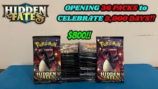 Opening a CUSTOM $800 HIDDEN FATES Booster Box to celebrate 2,000 DAYS since the RELEASE!!