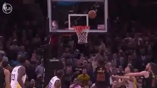 LeBron James ALLEY OOP HIMSELF DUNK Game 3 Warriors vs Cavaliers 2018 NBA FINALS