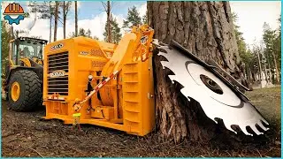 110 Big Wood Chainsaw Machines And Dangerous Fastest Cutting Huge Tree Skills