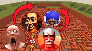 Epic Battle: COLOSSAL TITAN VS SCP 096 VS SHIN SONIC - Garry&rsquo;s Mod!