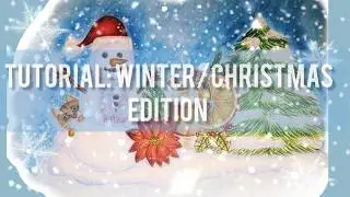 Tutorial -  How I color snow, snowman, pine tree and other winter/christmas things