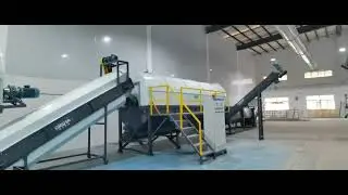 Hazardous waste iron barrel crushing, cleaning, recycling, and disposal production line