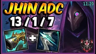 Jhin vs Draven ADC - NA Grandmaster - Patch 11.20 [ 13 / 1 / 7 ]