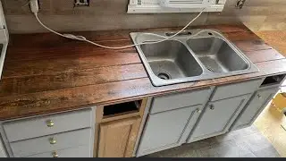 Making a kitchen counter top out of tongue and groove￼