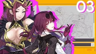 Art Stream! | Kafka (HSR) and Loki (FEH) Commission + playing Endfield - Pt.3