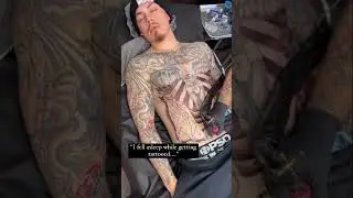 Falling Asleep to a STOMACH TATTOO is CRAZZzzzzzzy! #shorts #tattoo #tattoonumbingcream #tattooart
