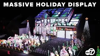 7News Drone flies over elaborate holiday display in Ashburn