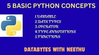 Understanding 5 Key Python Concepts  Variables, Data Types, and Operators 🐍 PART 1