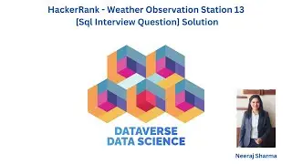 HackerRank - Weather Observation Station 13  [Sql Interview Question] Solution
