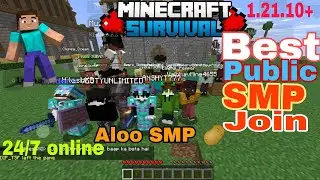 🐅 Join Best Survival 🥔 Aloo SMP 🥔 Server For Minecraft 📖 | Java + PE | 24/7 Online | Free To Join 🍒