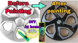 New Brezza wheel cap painting at home - DIY #trending #top10 #foryou