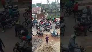 BIKE RIDERS PROTEST IN KENEMA DISTRICT AGAINST THE NEW RULES AND REGULATIONS AGAINST MOTORCYCLE.