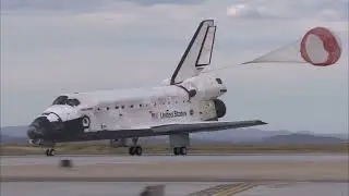 STS 128 Space Shuttle Discovery  landing and turnaround at NASA AFRC   Dryden Flight Research Center