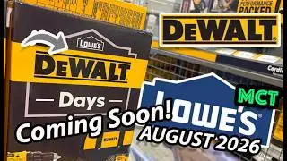 2026 Dewalt Day's is coming soon at Lowe's!