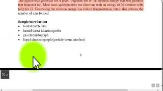 Electron ionization and its mass range  × Science  Study