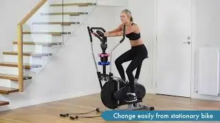 Powertrain 5-in-1 Elliptical Cross Trainer Bike with Dumbbells