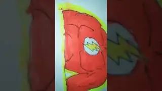 Flash drawing with water colour