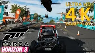 Forza Horizon 3 First Race Buggy VS Helicopter with Jeep 4K 60fps Gameplay