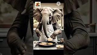 Elephant cooking #kidsgift #funny #shortsforkids #shortsfeed  #elephantshort #foryou #shorts #ai