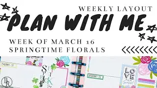 Springtime Florals // Plan with Me: Happy Planner Bullet Journal Layout | Plans by Rochelle