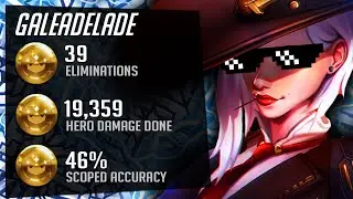 Gale Top 500 DPS Ashe - 39 elims! [ Overwatch Season 26 Top 500 ]