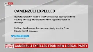 Matthew Camenzuli expelled from NSW Liberal party