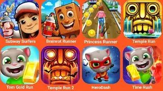 Subway Princess Runner, Subway Surfers, Temple Run,Gold Run, Hero Dash,Time Rush,Brainrot Runner