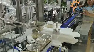 Automatic #dustproof plastic lid capping #machine, #Plastic cover press #capper equipment #factory