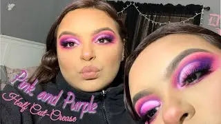 Pink and purple half cut-crease tutorial 💗💜// Daisy Marie