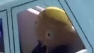 Shapey falls out of the car