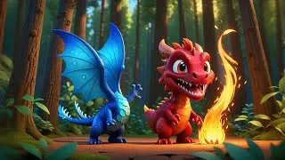 Four Little Dragons Blow Magic Fire | Fantasy Action Song | Nursery Rhymes and Baby Learning Songs