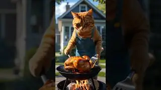 Cute cat cooking #viral #cat #shortvideos