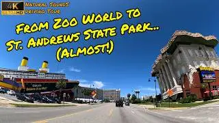 [4K DRIVE] Panama City Beach Drive Arcades, Rides, Restaurants & Landmarks Along Thomas Dr