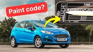 Where is paint code on a Ford Fiesta MK7?