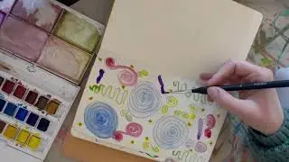 Wildly Creative Wellness - Art Journaling Demo - Sped up