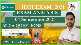 #GA_Questions_asked_in_IDBI_Assistant_Manager_Exam_2021 IDBI EXAM  2021 | |With Extra Facts !!