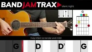 Silent Night - Traditional | EASY GUITAR LESSON | Scrolling Chords & Lyrics