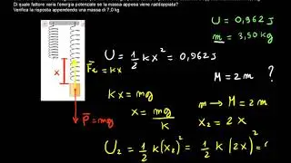 Energia potenenziale elastica, molla verticale