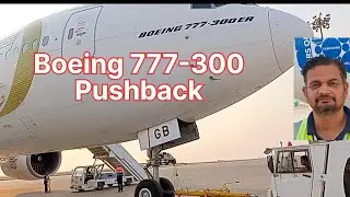 Boeing 777-3 Pushback Training Emirates Airlines going to | Jhon F Kennedy International Airport