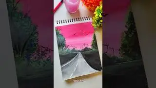 Beautiful nature painting 🦋😍✨#shorts#drawing#art