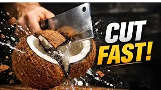 Fast Coconut Cutting Technique | No Mess, No Waste