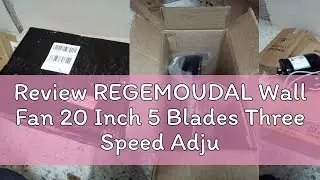 Review REGEMOUDAL Wall Fan 20 Inch 5 Blades Three Speed Adjustable Strong Wind Industrial Wall Fan