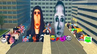 Big Selena Delago & Yoshie Angry Munci Nextbots Sprunki family Emoji in Gmod!