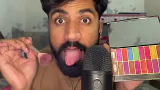 ASMR-Spit Makeup 💄 With Mouth 👄 Sound & Some Triggers 
